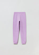 Ovs Kids Girl Plush Joggers With Butterfly Print